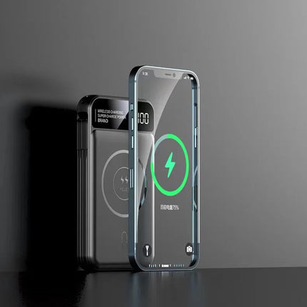 20000mAh 5V Power Bank for Magnetic Fast Charging Portable Wireless Mobile Power Supply with Cable