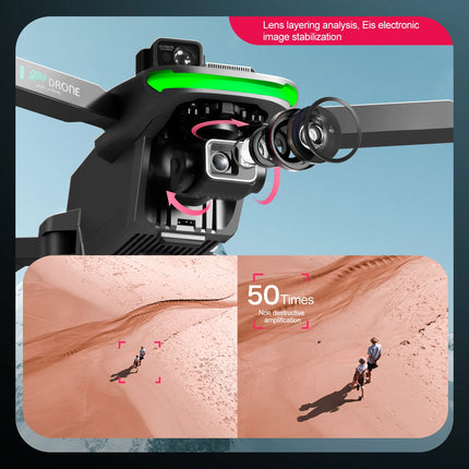 S155 MAX Drone GPS WIFI 3KM FPV 3-axis Gimbal 2.7K Dual Camera 360° Obstacle Avoidance Quadcopter 7.2" Screen Control
