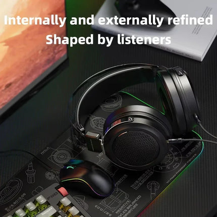 FiiO JT1 3.5mm Studio Wired Headphones with Microphone HiFi Sound Headset 50mm Diaphragms Driver Recording Custom PC Gamer Gifts