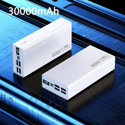 66W Power Bank 30000 mAh Poverbank  PD22.5W Fast Charge Portable Mobile Powerbank Four USB Charger Bateria for All Smartphones