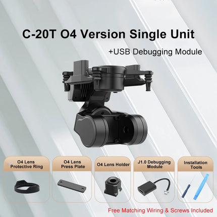 3-Axis FPV Camera Gimbal Anti-Shake Pan Tilt Mount DJI O3 CADDX Walksnail Mavlink SBus Compatible with RC Drone Head Tracking