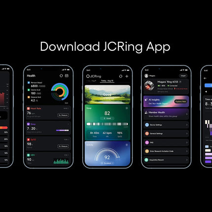 JCRing X3 Smart Fitness Ring Black Stainless Steel Android IOS App Compatible Step Counter Wearable for Men & Women