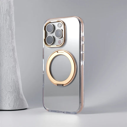 Magnetic Rotatable Kickstand Holder for MagSafe Phone Case for iPhone 16 17 Pro Max 14 15 Pro Wireless Charging Clear Hard Cover