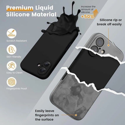 2 IN 1 Phone Case for iPhone 16 15 14 13 12 11 Pro Max Plus Protection With Screen Protector Glass Silicone Shockproof Cover