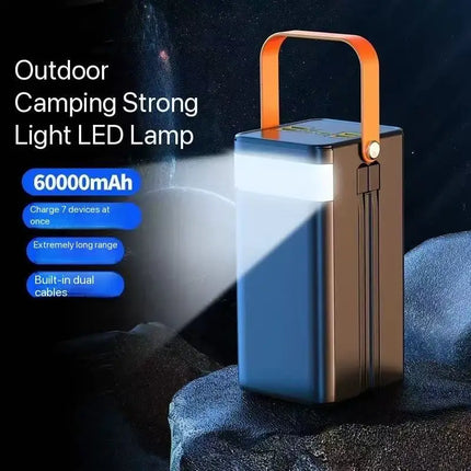 120W Fast Charging Power Station 60000mAh, Portable Large Capacity Power Bank Emergency Charger for Camping Home Use