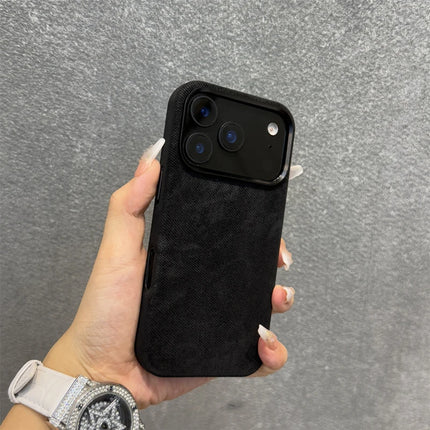 Flannel Fabric for Magsafe Phone Case for iPhone 16 17Pro Max 17 15 Pro 13 14 12 Wireless Charging Alloy Lens Bumper Cover