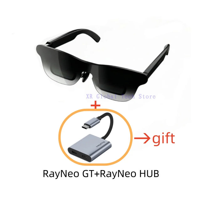 RayNeo GT Smart Glasses Native 3DoF High-Definition Viewing XR Device 201-Inch Giant Screen, Dual-Layer Micro-OLED