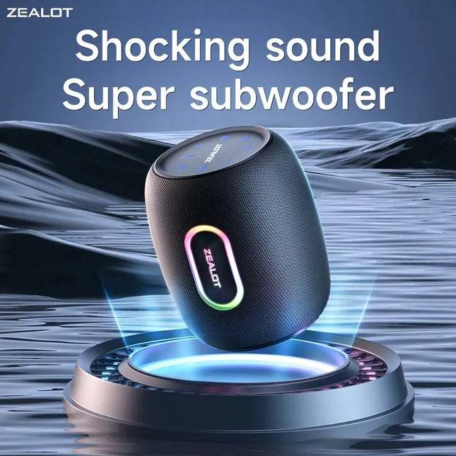 Zealot-S64 Bluetooth Speaker 50W Bluetooth 5.2 Wireless Speakers,360 Degree Surround Sound, IPX6 Waterproof, 20H Playtime