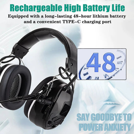Sound Pickup And Noise Canceling FM Radio Earmuffs EARMOR C52 Hearing Protection Headset,Communication Entertainment Headphones