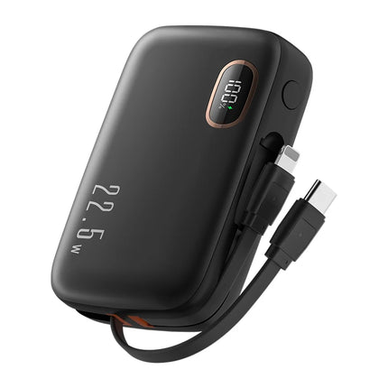 22.5W Fast Charging 10000mAh Power Bank, Dual Built-in Cable Portable Battery for New IPhone 16 Series & Android