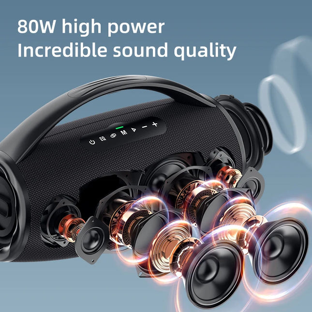 ZEALOT-S97 80W Bluetooth Speaker Powerful Wireless Speaker with Portable Handle, for Party, Camping,RGB Colorful Light