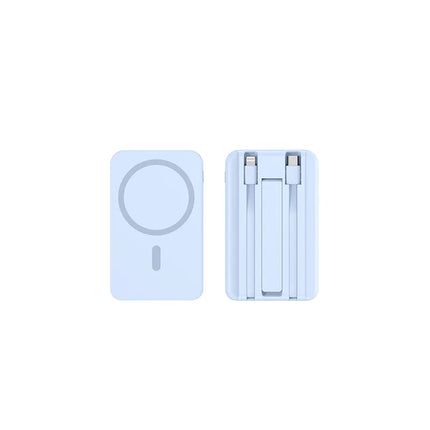 22.5W Magnetic Wireless Power Bank Built Charging Cable Large Capacity Portable Magnetic Mobile Power Supply For iPhone Android