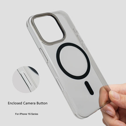 Ultrathin Transparent for MagSafe Phone Case for iPhone 16 17Pro Max 17 15 Pro Camera Button Clear Wireless Charging Cover