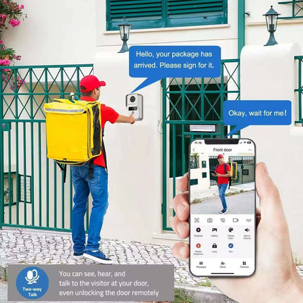 Visual Video Doorbell 2.4G WiFi Tuya Smart Home Outdoor Wireless Intelligent Intercom Night Vision Camera Waterproof Ring Bell