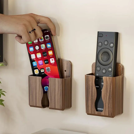 Adhesive Phone Charger Case and Remote Holder for Wall, Bathroom Organizer