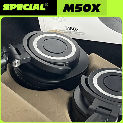 M50 M50X Corded Studio Headphones Stereo Professional DJ Headphones Over-Ear Monitor Headphones with Detachable Cable Gift