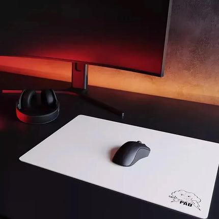 Black And White Glass Mouse Pad Gaming Mouse Pad Customized Pattern Tempered Smooth Gaming Desk Mat Fps Esports Office Gaming