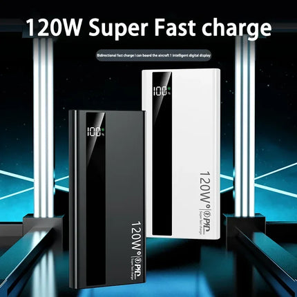200000mAh Power Bank High Capacity 120W Super Fast Charging Portable External Battery Powerbank Universal For iPhone Huawei
