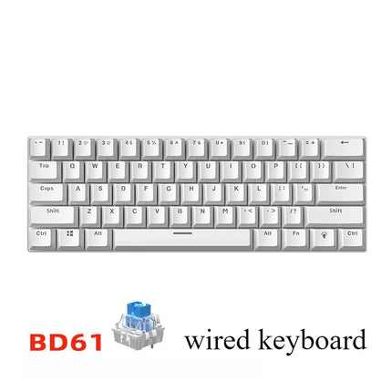 Teclado Mecánico 60% Gaming Keyboard Gamer Mechanical Keyboards PC Teclados Laptop Oficina Mini Key Board Klavye Teclas White