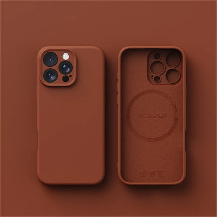 Luxury Liquid Silicone For Magsafe Phone Case For iPhone 17 16 15 14 13 12 Pro Max 11 X XR Wireless Charging Skin Smooth Cover