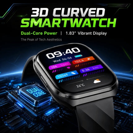 Smart Watch 1.83" IPS HD 3D Curved Screen 1000mAh Bluetooth Call IP68 Outdoor Sports Fitness Watch Men Women