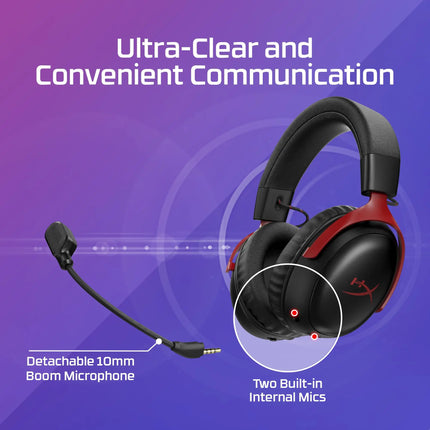 Original HYPERX Cloud Ⅲ Head-mounted Wireless DTS Sound Effect 53mm Driver Unit Gaming Headset for Competitive Gaming
