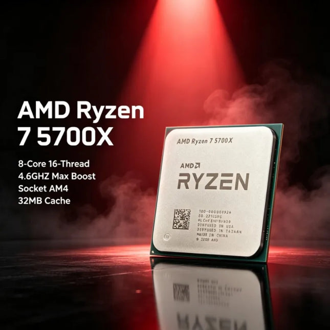 AMD Ryzen 7 5700X 8-Core 16-Thread CPU 4.6GHz AM4 Gaming Desktop PC No Integrated GPU