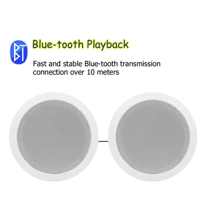 6.5 Inch Bluetooth Speakers 2*30W Master Slave Active Passive Coaxial In Ceiling Speaker Support AUX Remote Control Home Audio