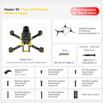 SpeedyBee Master 3X Modular O4 Pro PNP ELRS Version FPV Drone HD Digital VTX Freestyle Racing Drone DIY Parts