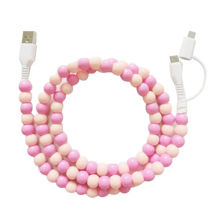 60W PD3.0 Charging Cable for IPhone Fast Data Sync Beads Phone Cable 480 Mbps USB 8-pin Charging Cable For All Phones