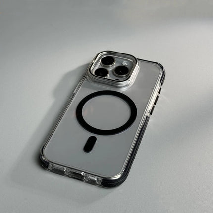 Metal Lens Kickstand Clear Phone Case for iPhone 16 17Pro Max 17 15 13 14 Pro 12 Magnetic Wireless Charge Non-slip Bumper Cover