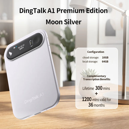DingTalk A1 AI Voice Recorder, Record, Transcribe, Summarize & Generate Meeting Notes, Smart Portable Assistant for Work & Study