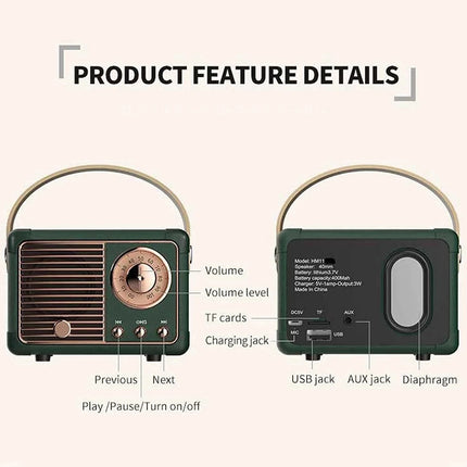 Caixa De Som Bluetooth Speaker Portable Sound Box Music Wireless Radio FM Mini Bocina Mp3 Coluna Column Blootooth Audio Baffle