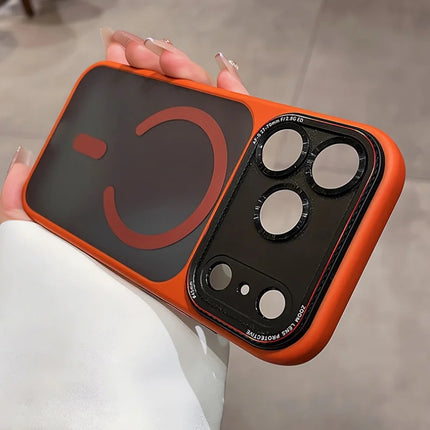 Luxury Matte Magnetic For Magsafe Phone Case For iPhone 16 15 17 Pro Max Plus Camera Protection Shockproof Armor Bumper Cover