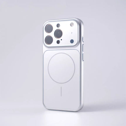Large Window Protect For Magsafe Phone Case For iPhone 18 17 Air 16 15 14 13 Pro Max AG Nano Frosted Glass Magnetic Charge Cover