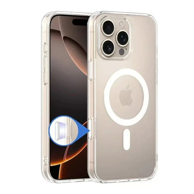 Luxury Camera Control Photo Button Magsafe Phone Case For iPhone 16 Pro Max 16 Plus Magnetic Wireless Charge Clear Cases Cover