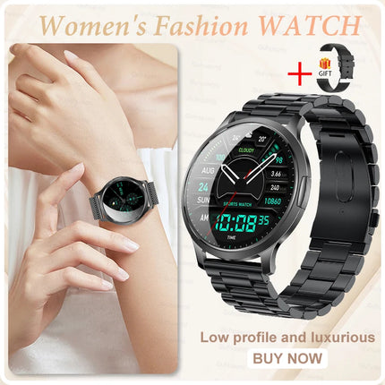 2026New Ultra-thin Women Smart Watch HD AMOLED Full Touch Screen Bluetooth Call Blood Pressure IP68 Waterproof NFC 7.3mm bracele