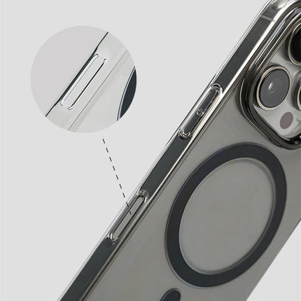 Ultrathin Transparent for MagSafe Phone Case for iPhone 16 17Pro Max 17 15 Pro Camera Button Clear Wireless Charging Cover