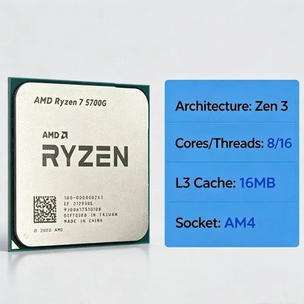 Entry-level Gaming PC Chip Brand New AMD R7 5700G APU Integrated Graphics Socket AM4 Desktop Processor