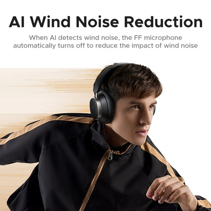 UGREEN Headset Hybrid Active Noise Cancelling Earphone Wireless Bluetooth Headphones 120H Playtime Hi-Res Audio LDAC