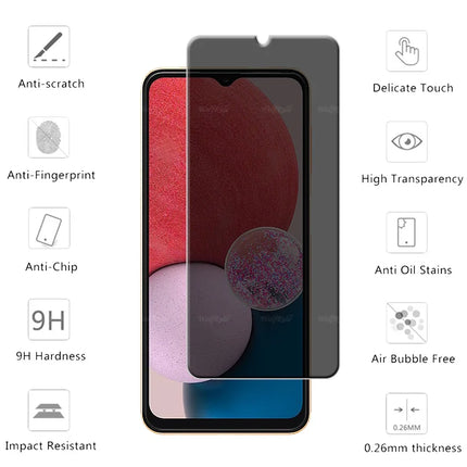 4Pcs For Samsung A13 Glass Samsung Galaxy A13 Tempered Glass 9H HD Privacy Anti-Spy Cover Glue Screen Protector Samsung A13 A 13