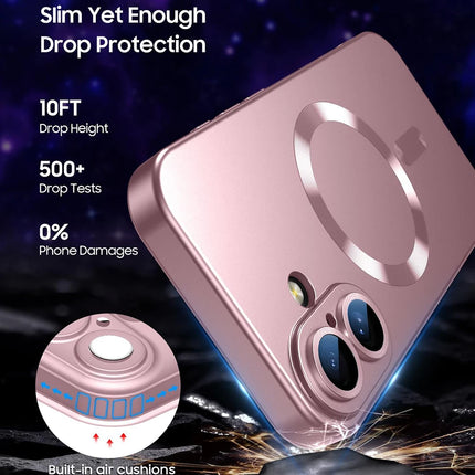 For Magsafe Magnetic Wireless Charge Phone Cases For iPhone 16 15 14 13 12 11 Pro Max Plus Case Camera Back Cover Accessories