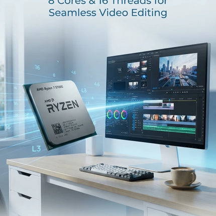 Entry-level Gaming PC Chip Brand New AMD R7 5700G APU Integrated Graphics Socket AM4 Desktop Processor