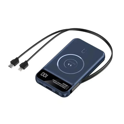 20000mAh 5V Power Bank for Magnetic Fast Charging Portable Wireless Mobile Power Supply with Cable