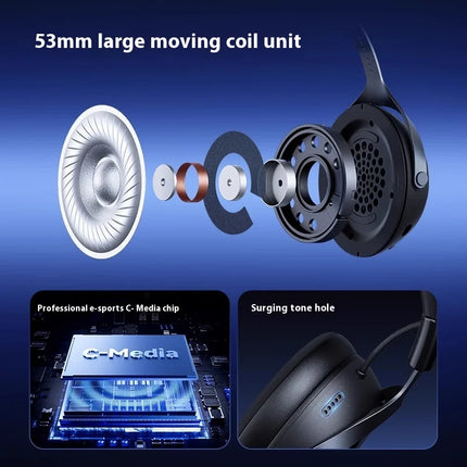 Newly Upgraded MCHOSE X9 Over-Ear Gaming Headset with Four-Mode Connectivity Long Battery Life for Gaming and Entertainment