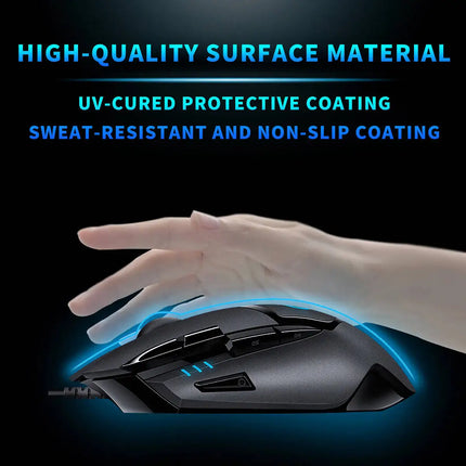 Logitech G402 Gaming Mouse 32‑Bit Built‑In Processor Anti‑Slip Hand Grips For Extended Online Game Playing Experience