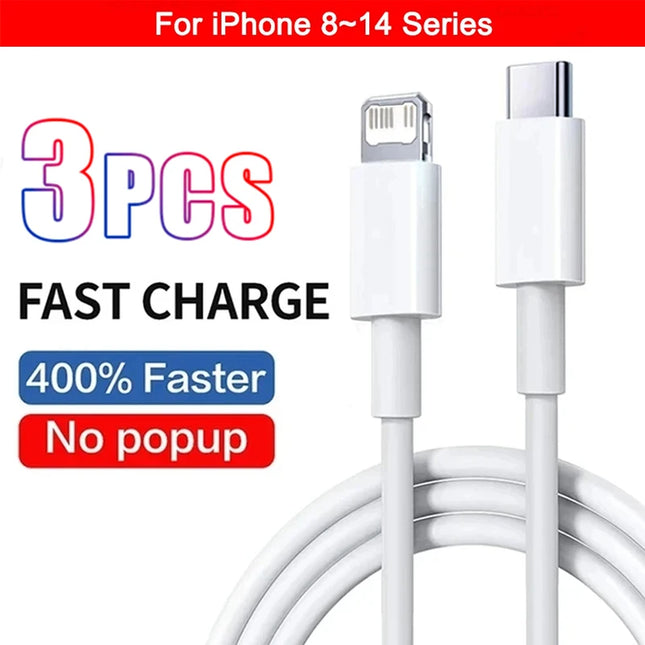 1-5Pcs Original PD 30W USB Type C Cables For iPhone 13 12 11 14 Pro Max 8 Plus XR X XS Fast Charging Cable Data Wire Accessories