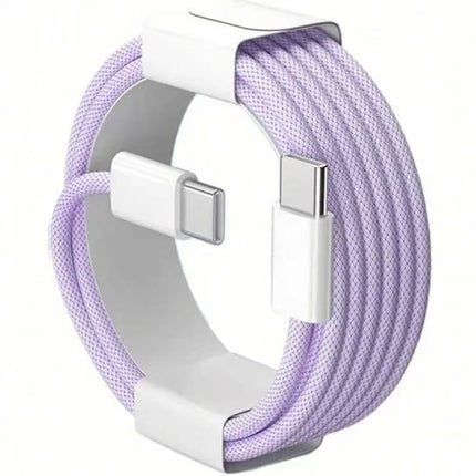 Fast Charger Cable Compatible with iPhone 17/16/15 USB-C to Type C Charging Data Cable Nylon Braided 3.3/6.6/10 Feet Long