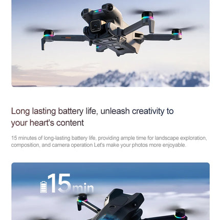 K900 Foldable RC Drone,4.5"Screen Remote,AirDrop,4-Way Obstacle Avoid,2K FPV,Optical Flow Positioning,Birthday Holiday Gift Toy