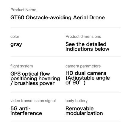 New GT60 GPS Drone High Definition Aerial Photography Quadcopter with Airdrop Obstacle Avoidance And Return Function for Outdoor